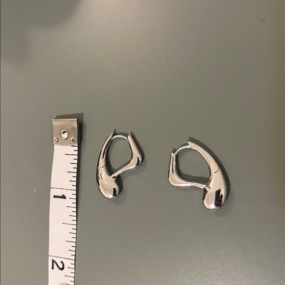 Maria Black Aiden Silver Hoop Statement Earring - Picture 2 of 2